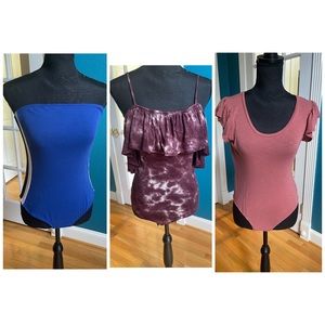 American Eagle Charlotte Russe Bodysuit Lot S M